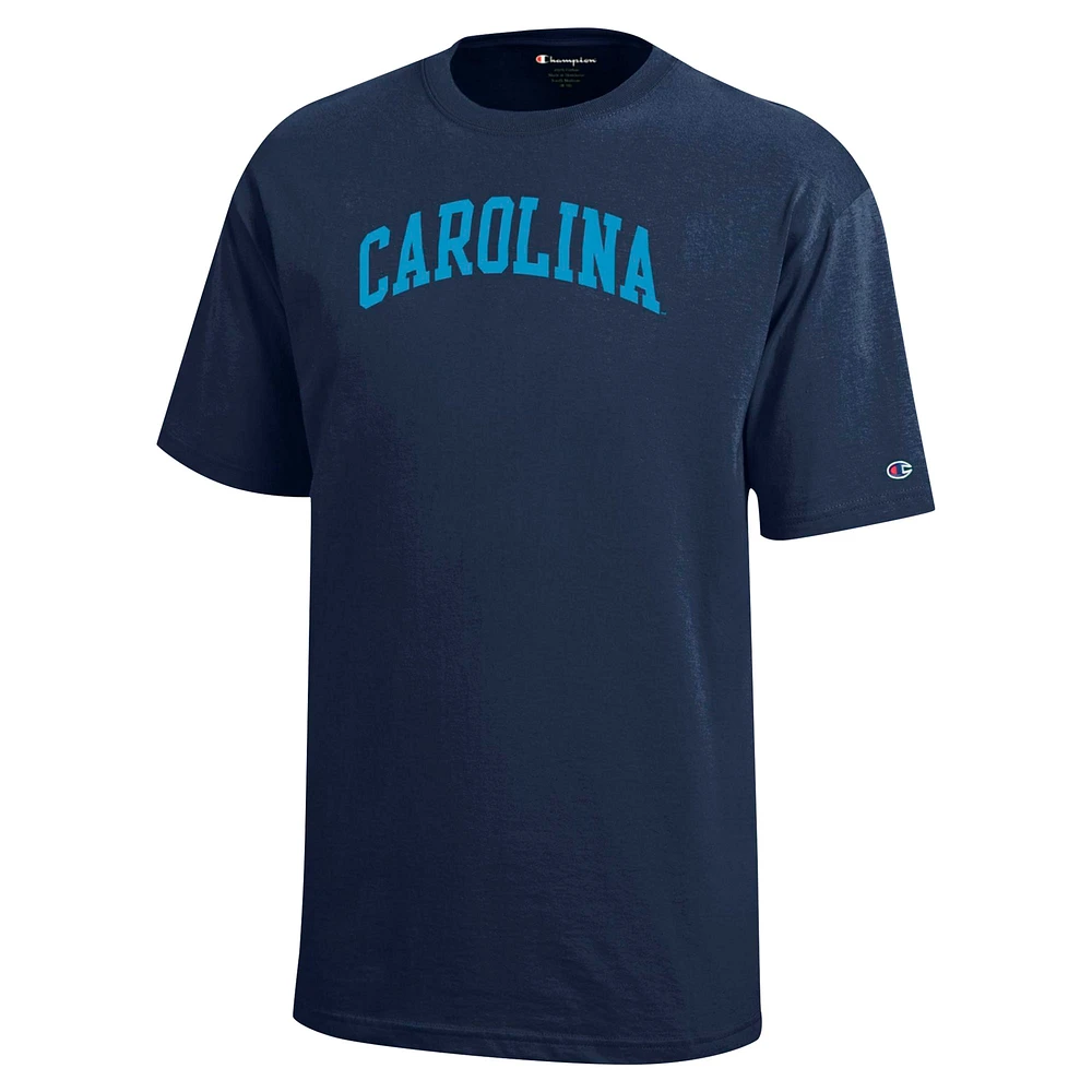 Youth Champion Navy North Carolina Tar Heels Team Arch T-Shirt