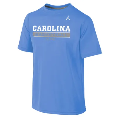 North Carolina Tar Heels Jordan Brand Youth Basketball Legend Practice Performance T-Shirt - Blue