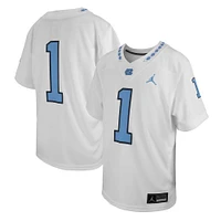 Maillot de jeu réplique intouchable Jordan Brand #1 pour jeunes Caroline du Nord, blanc, Tar Heels