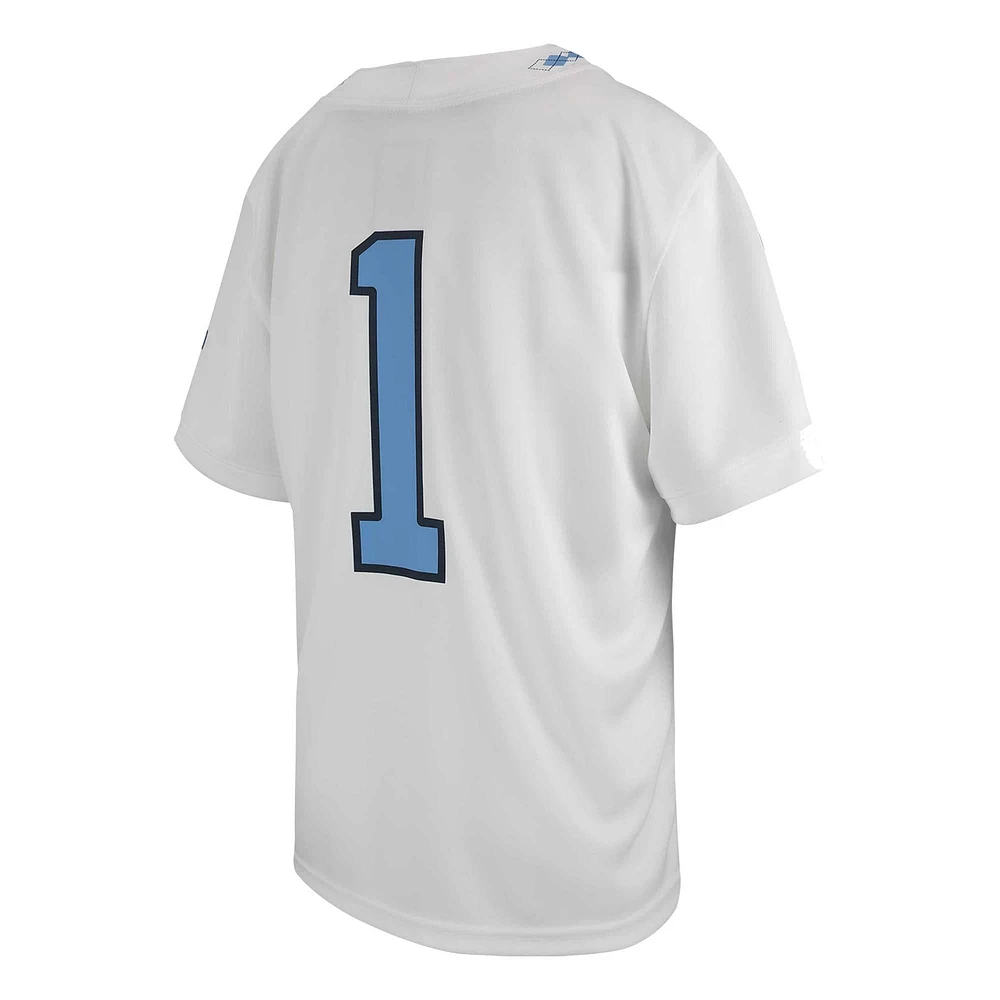 Maillot de jeu réplique intouchable Jordan Brand #1 pour jeunes Caroline du Nord, blanc, Tar Heels