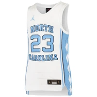 Youth Jordan Brand #23 White North Carolina Tar Heels Team Replica Basketball Jersey