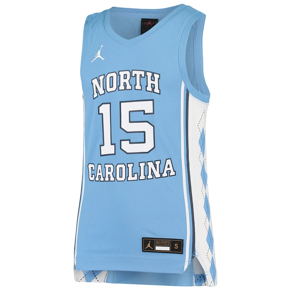 Jeune Jordan Brand Vince Carter Carolina Blue North Tar Heels Team Replica Maillot de basket-ball