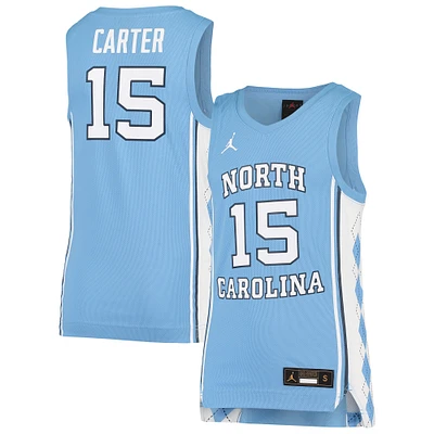 Youth Jordan Brand Vince Carter Carolina Blue North Tar Heels Team Replica Basketball Jersey