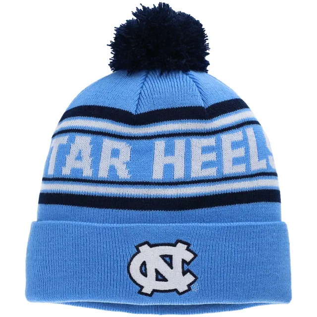 Men's '47 Carolina Blue North Tar Heels Bering Cuffed Knit Hat with Pom