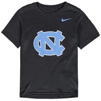 Youth Nike Anthracite North Carolina Tar Heels Cotton Logo T-Shirt