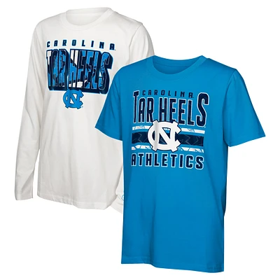 Ensemble de t-shirts bleu clair pour jeunes des Tar Heels Caroline du Nord the Mix