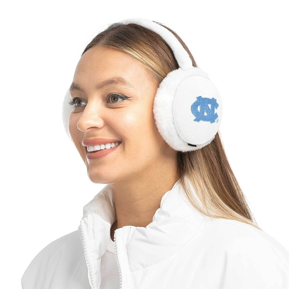 Cache-oreilles en tricot blanc ZooZatz Tar Heels de Caroline du Nord