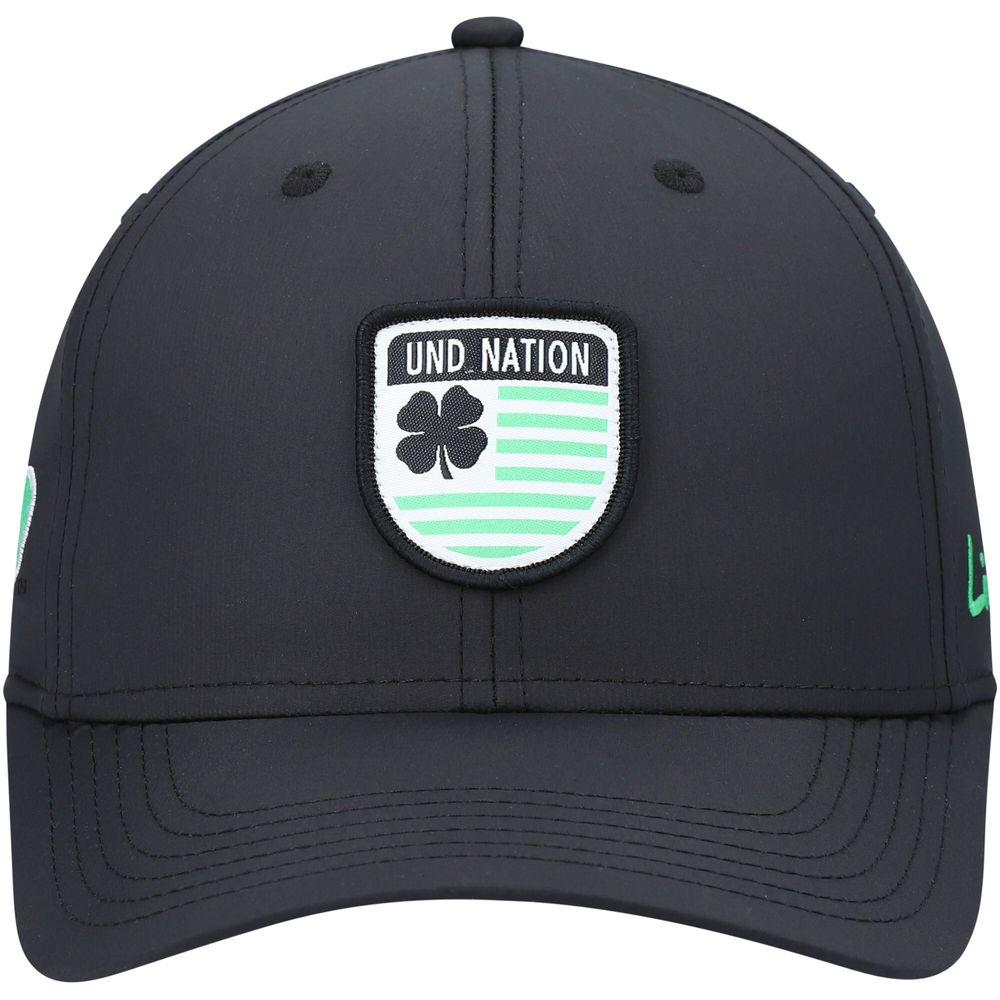 Men's Black North Dakota Nation Shield Snapback Hat