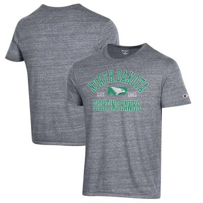 North Dakota Champion Ultimate Tri-Blend T-Shirt - Heathered Gray