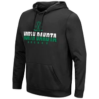 Men's Colosseum Black North Dakota Lantern Pullover Hoodie