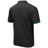 Men's Colosseum Black North Dakota Santry Lightweight Polo