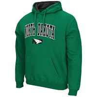 Men's Colosseum Kelly Green North Dakota Arch and Logo Pullover Hoodie