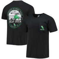 Men's Black North Texas Mean Green Circle Campus Scene T-Shirt