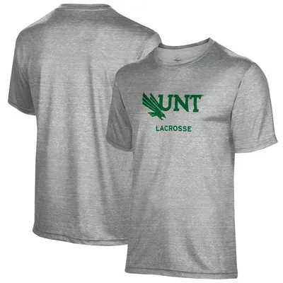North Texas Mean Green Lacrosse Name Drop T-Shirt - Gray