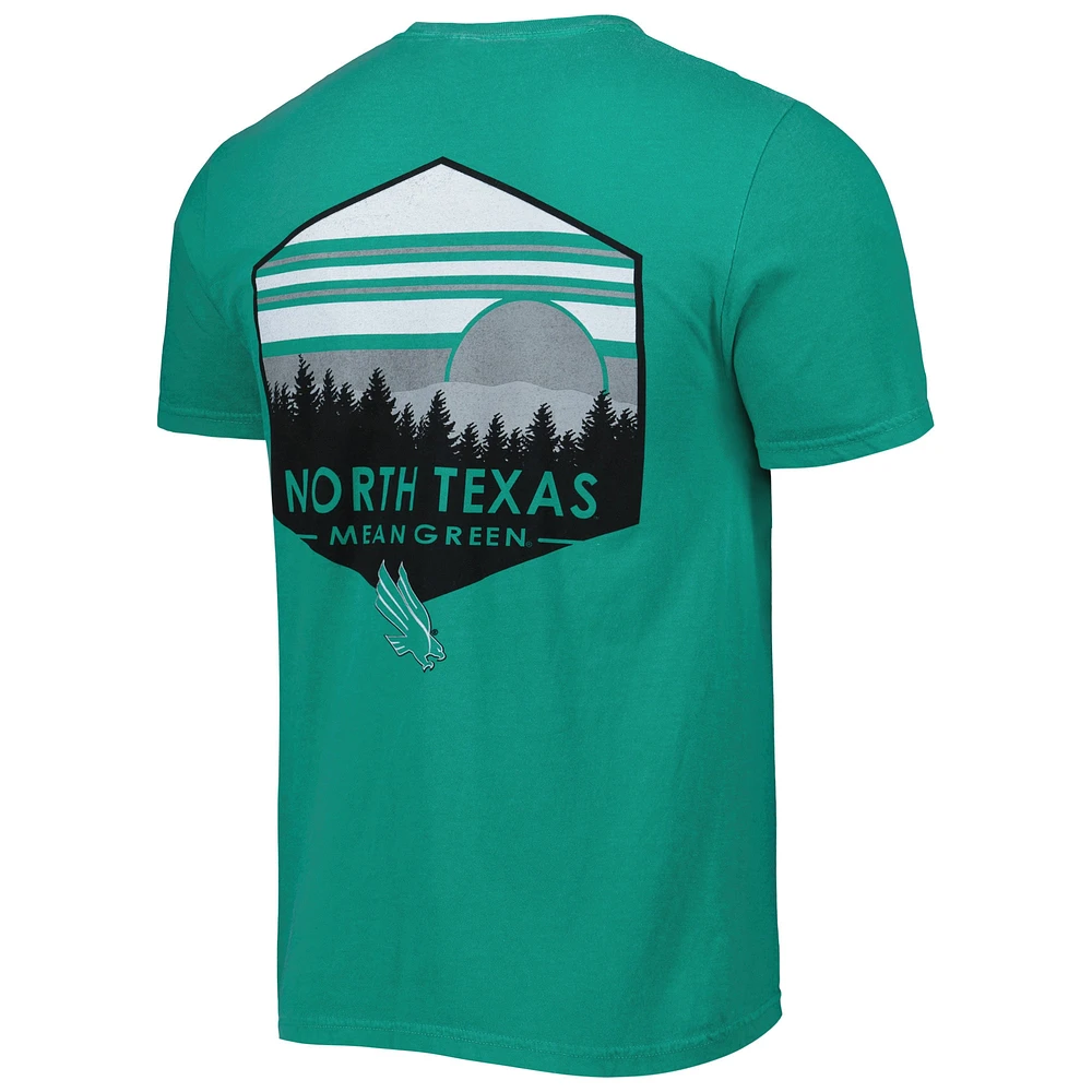 T-shirt vert North Texas Mean Green Landscape Shield pour homme