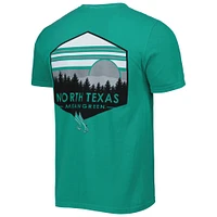 Men's Green North Texas Mean Landscape Shield T-Shirt