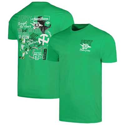 T-shirt Kelly Green North Texas Mean pour hommes à travers les années