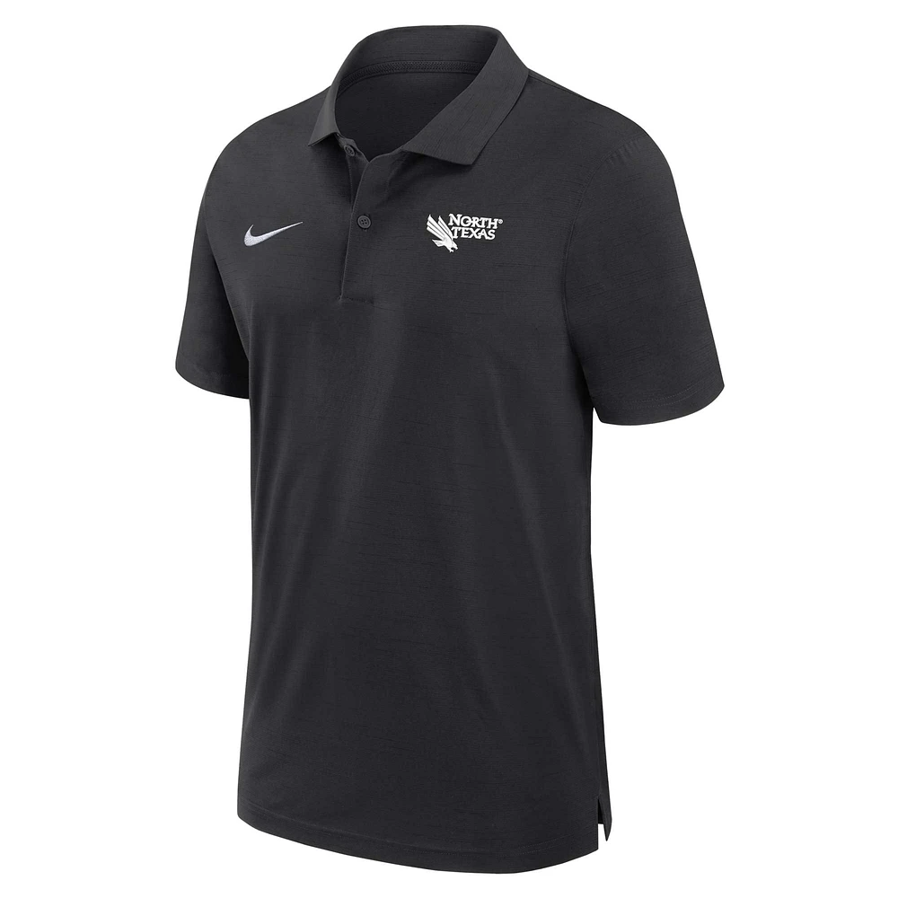 Men's Nike Black North Texas Mean Green 2024 Sideline Coaches Performance Polo