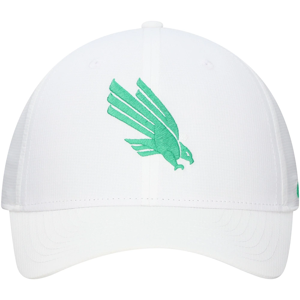 Men's Nike White North Texas Mean Green 2024 Sideline Club Adjustable Hat