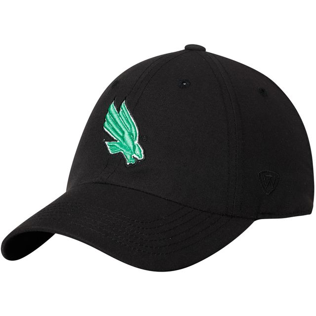 Casquette ajustable à logo principal noir North Texas Mean Green pour hommes Top of the World