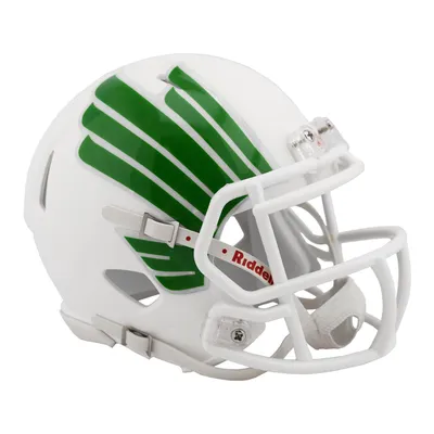 North Texas Mean Green Riddell Matte White Speed Mini Helmet