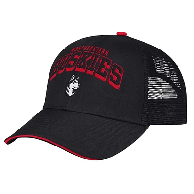 Chapeau réglable Colosseum Black Northeastern Huskies Wyatt pour hommes