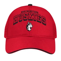 Casquette réglable Colosseum Red Northeastern Huskies Wyatt Primary Team Trucker pour hommes