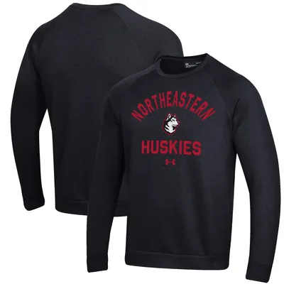 Northeastern Huskies Under Armour All Day Fleece Pullover Sweatshirt - Black