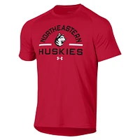 T-shirt Performance rouge Northeastern Huskies Under Armour pour hommes