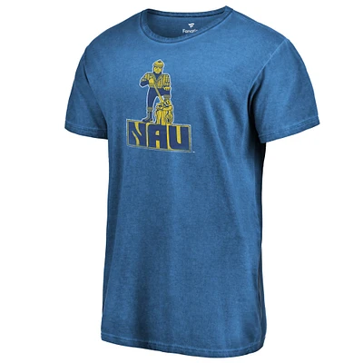 Men's Fanatics Navy Northern Arizona Lumberjacks College Vault Primary Logo Shadow Washed T-Shirt