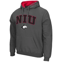 Chandail à capuchon Colosseum Charcoal Northern Illinois Huskies Arch and Logo pour hommes