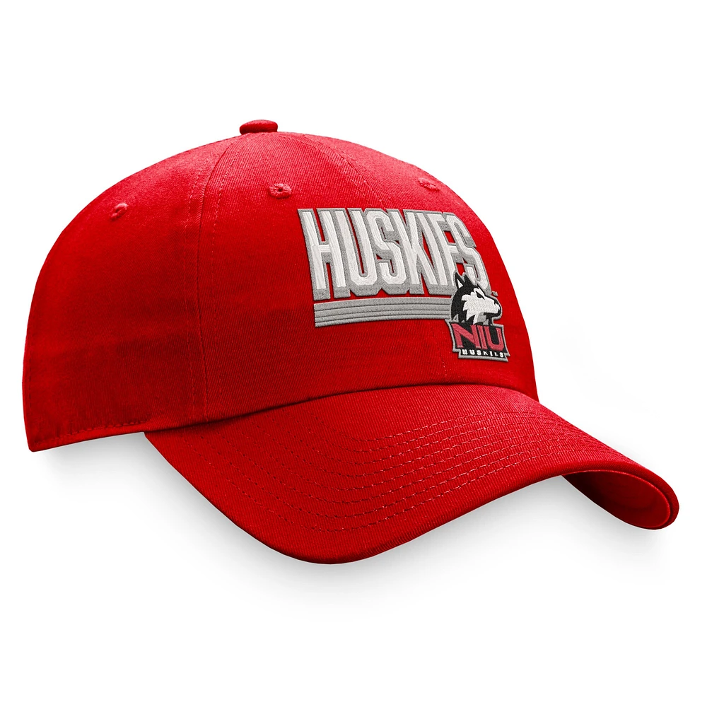 Casquette ajustable Top of the World pour hommes, rouge Northern Illinois Huskies Slice