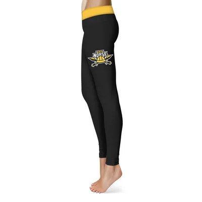 Northern Kentucky University Norse Women's Plus Solid Yoga Leggings - Black