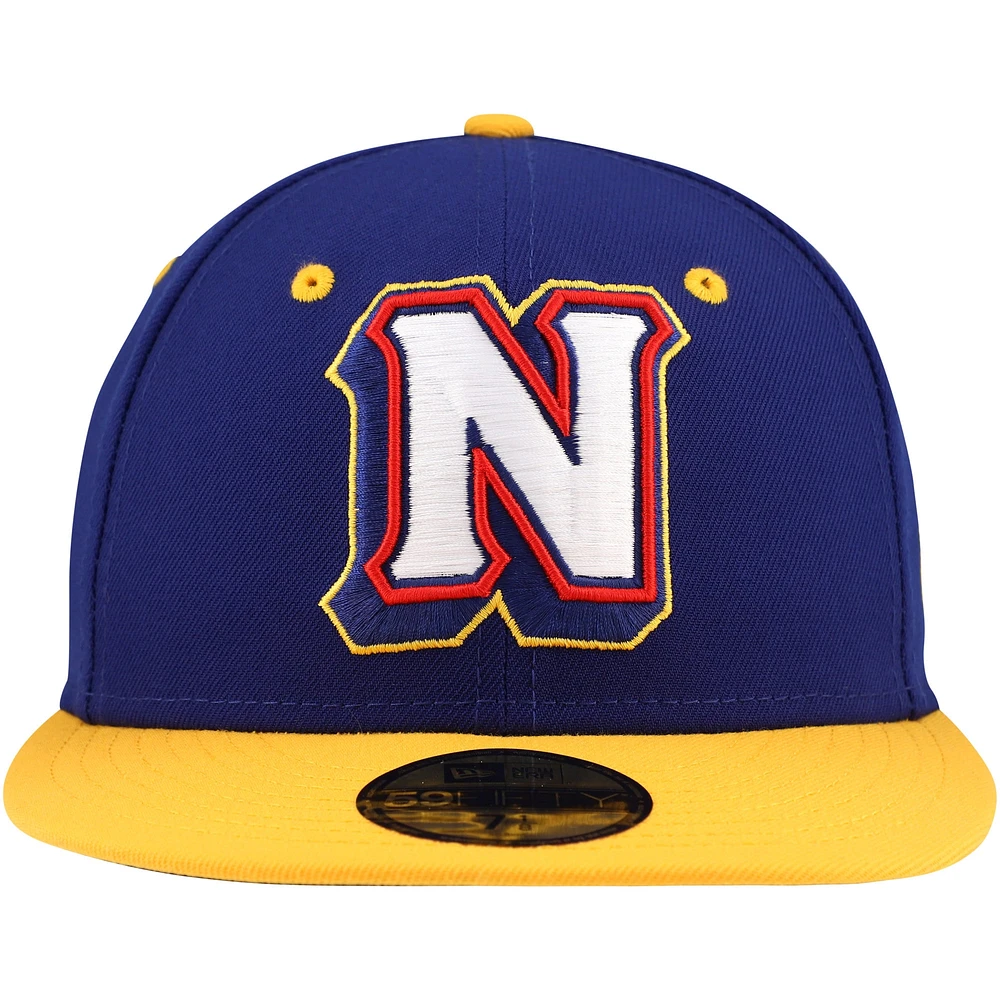 Casquette ajustée 59FIFTY New Era Royal/Jaune Northwest Arkansas Naturals Authentic Collection pour hommes