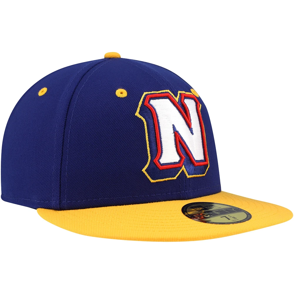 Men's New Era Royal/Yellow Northwest Arkansas Naturals Authentic Collection 59FIFTY Fitted Hat