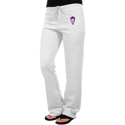 Northwestern State Demons Ladies Logo Applique Sweatpants - White