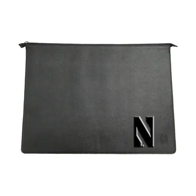 Northwestern Wildcats Debossed Faux Leather Laptop Case - Black