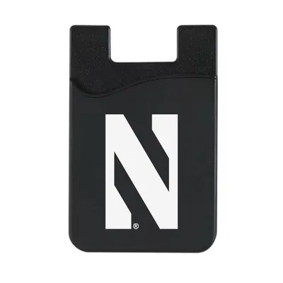 Northwestern Wildcats Logo Top Loading Faux Leather Phone Wallet Sleeve - Black
