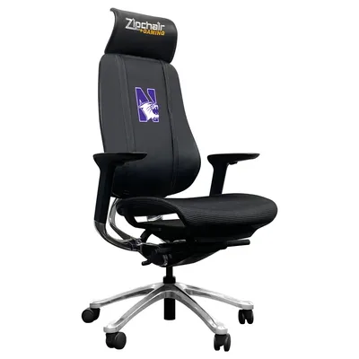 Northwestern Wildcats Team Logo PhantomX Gaming Chair - Black