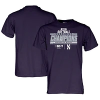 T-shirt bleu 84 violet Northwestern Wildcats 2023 NCAA Big Ten Softball Conference Tournament Champions Locker Room