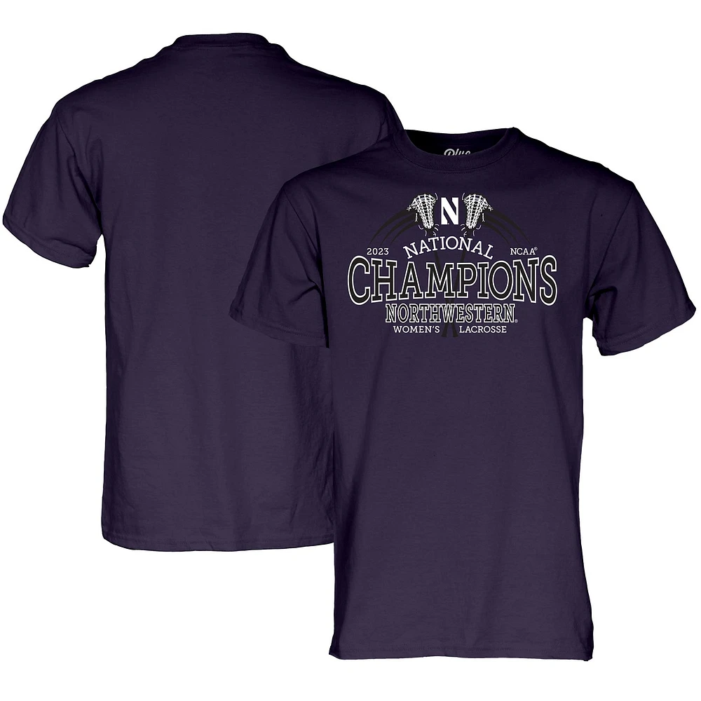 Blue 84  Purple Northwestern Wildcats 2023 NCAA Women's Lacrosse National Champions T-Shirt