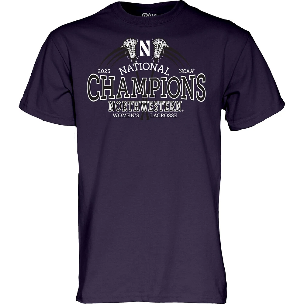 Blue 84 Purple Northwestern Wildcats 2023 NCAA Women's Lacrosse National Champions T-Shirt