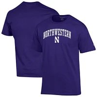 T-shirt violet Champion Northwestern Wildcats Arch Over Logo pour homme