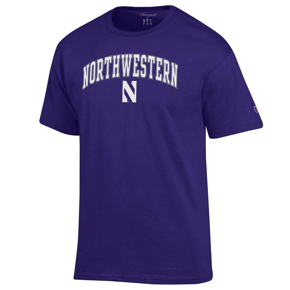 T-shirt violet Champion Northwestern Wildcats Arch Over Logo pour homme