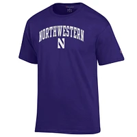 T-shirt violet Champion Northwestern Wildcats Arch Over Logo pour homme