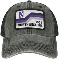 Men's Black Northwestern Wildcats Sun & Bars Dashboard Trucker Snapback Hat