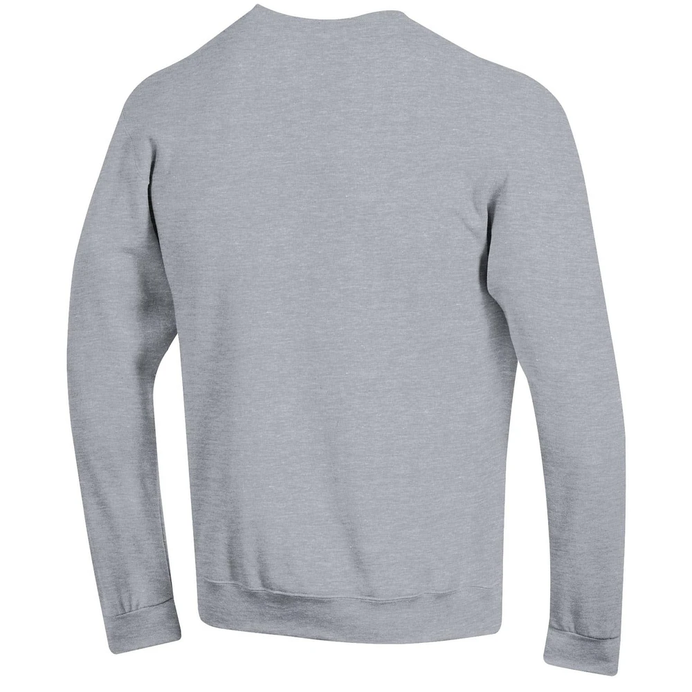 Men's Champion  Heather Gray Northwestern Wildcats Basic Arch Fleece Pullover Sweatshirt