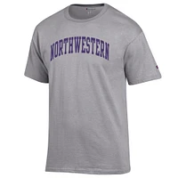 Men's Champion  Heather Gray Northwestern Wildcats Basic Arch T-Shirt