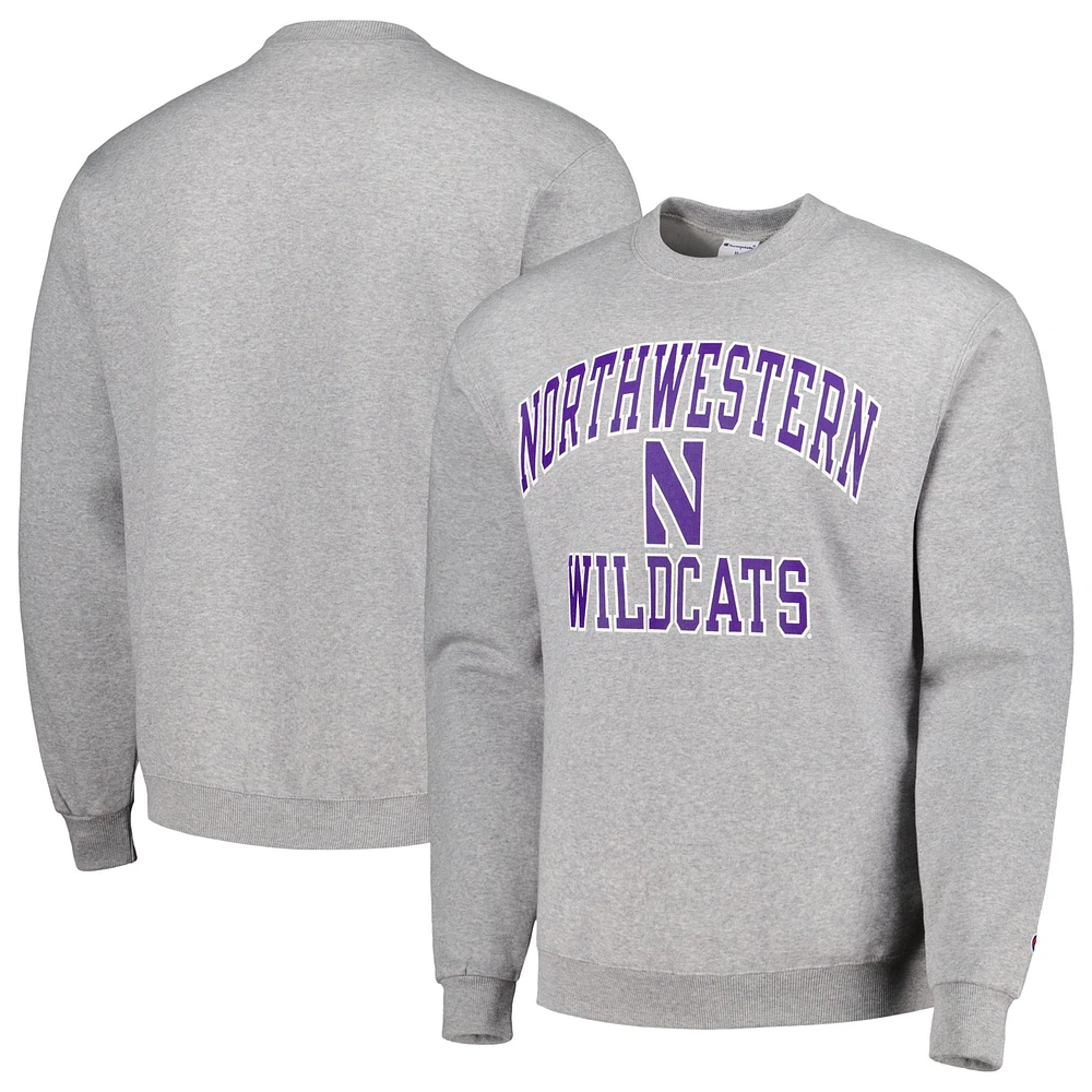 Chandail à enfiler moteur élevé Northwestern Wildcats Champion gris chiné pour homme