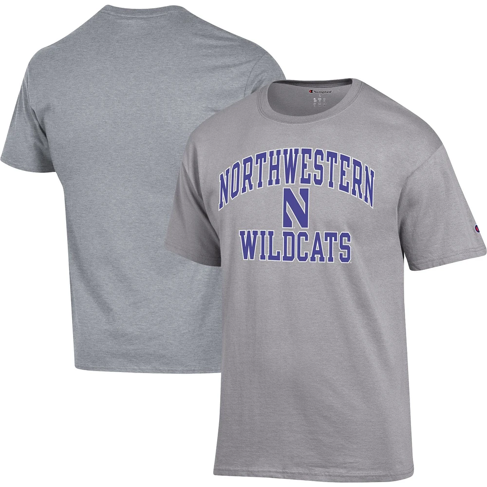 T-shirt pour homme Champion Heather Grey Northwestern Wildcats High Motor